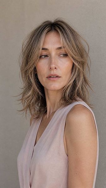 Lived-In Bronde with Undone Texture Lived-In Bronde with Undone Texture