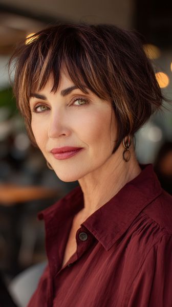 Dynamiczny brąz z miękką grzywką